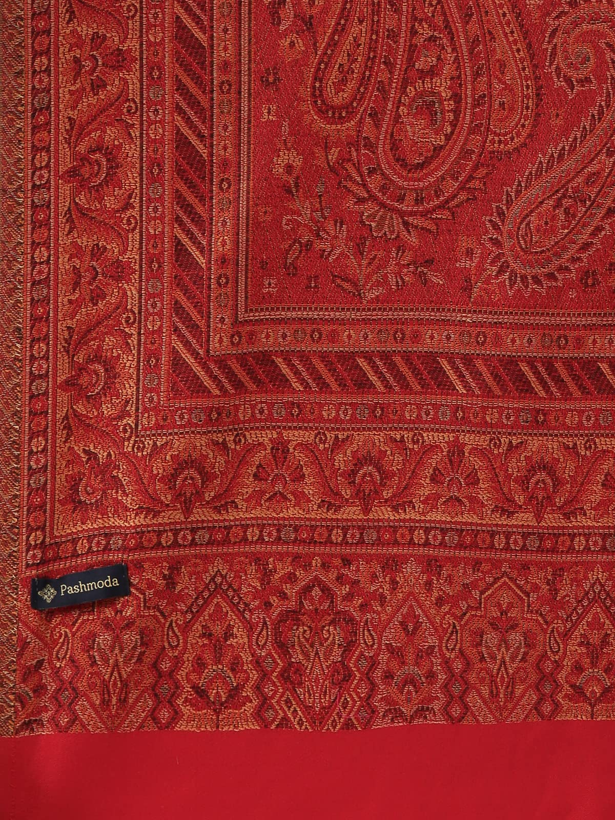 Pashmoda Women Noor Kashmiri Royal Paisley Design Jamawar Shawl (Size: 101 X 203 Cms)