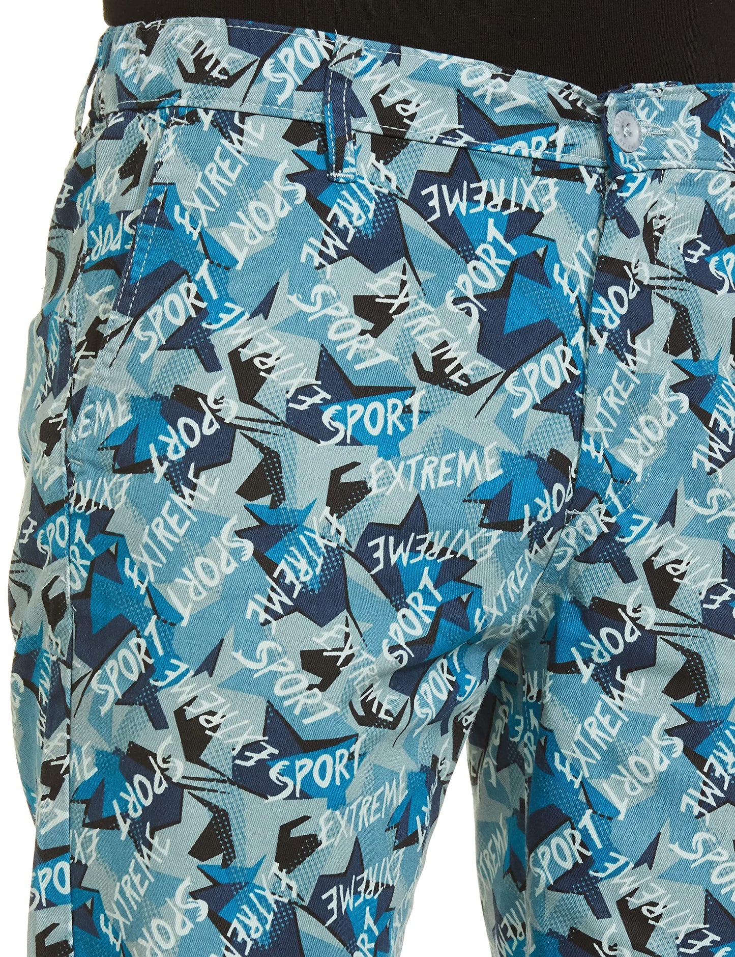 The Indian Garage Co Men Slim Fit Printed Mid-Rise Shorts