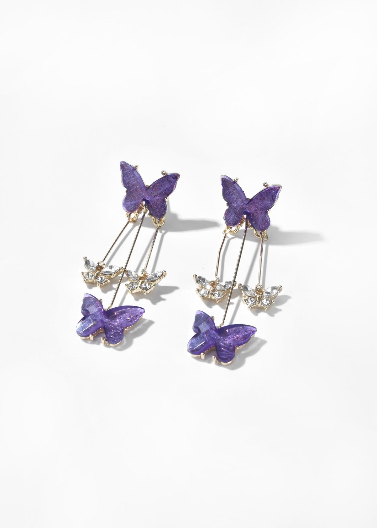 Purple Butterfly Earrings