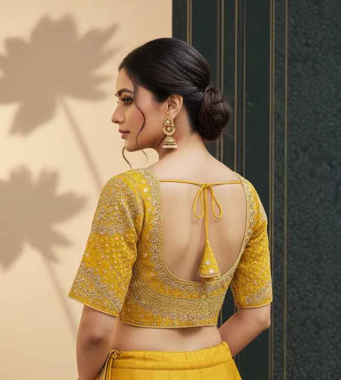 Heavy embroidery work blouse