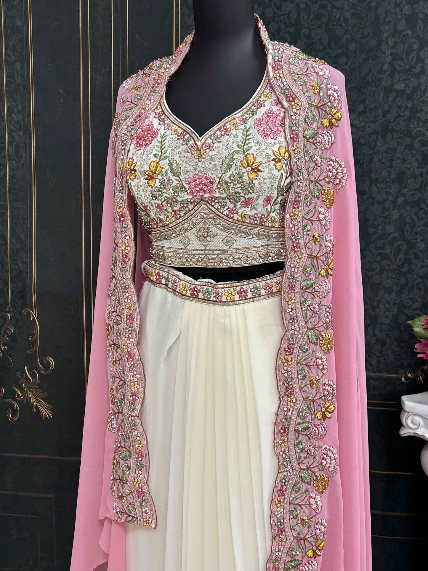 Lehenga saree : pink