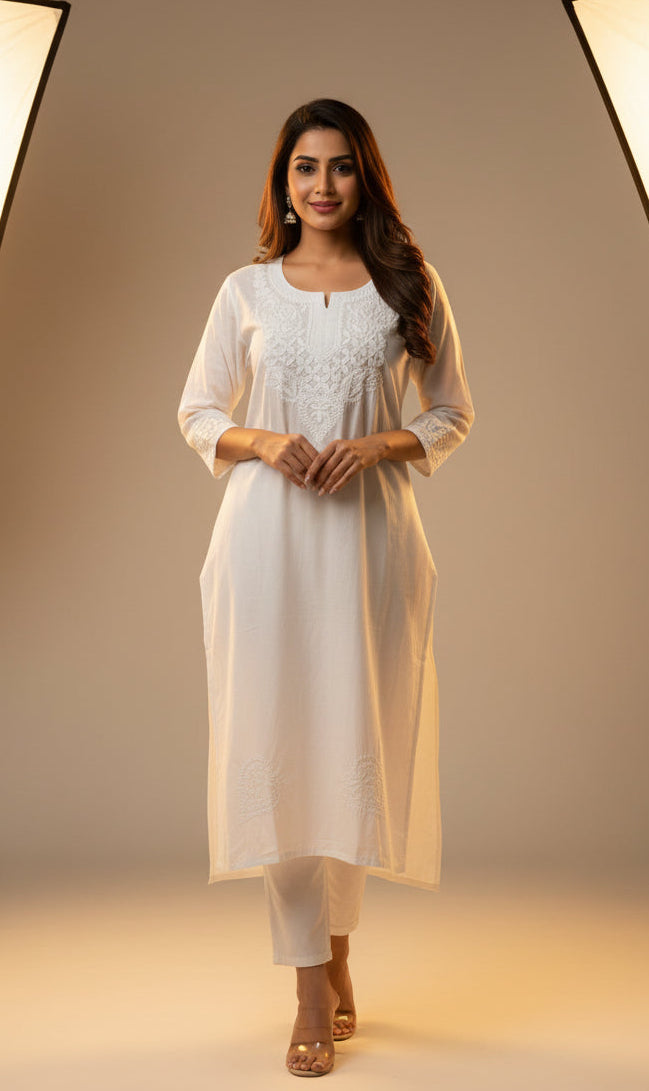 Cotton white Kurti