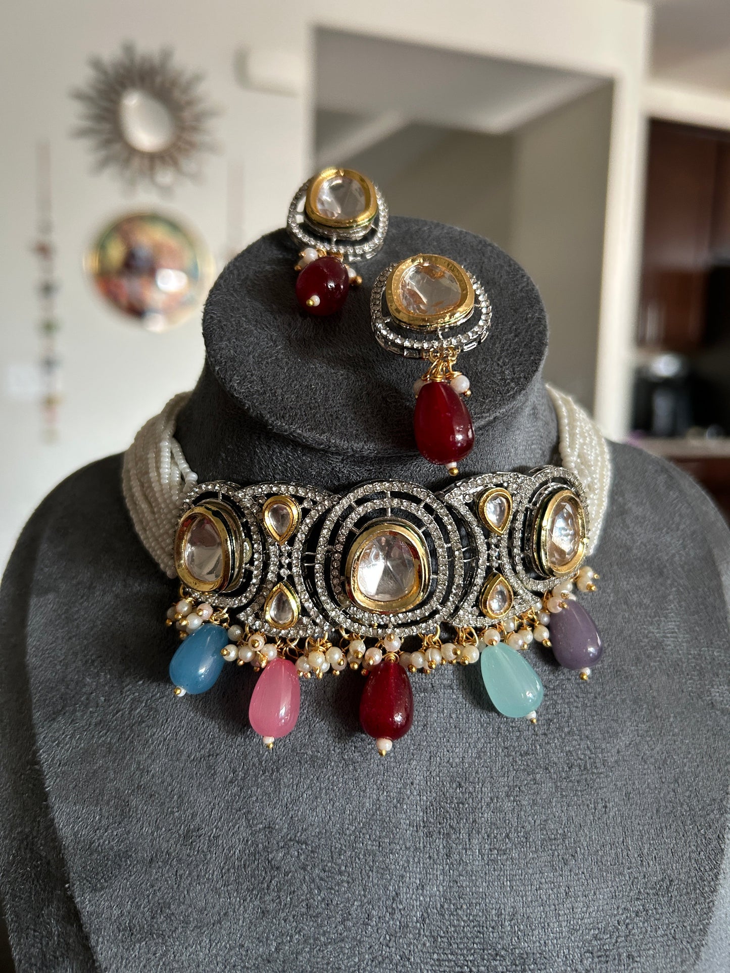 Kundan necklace set