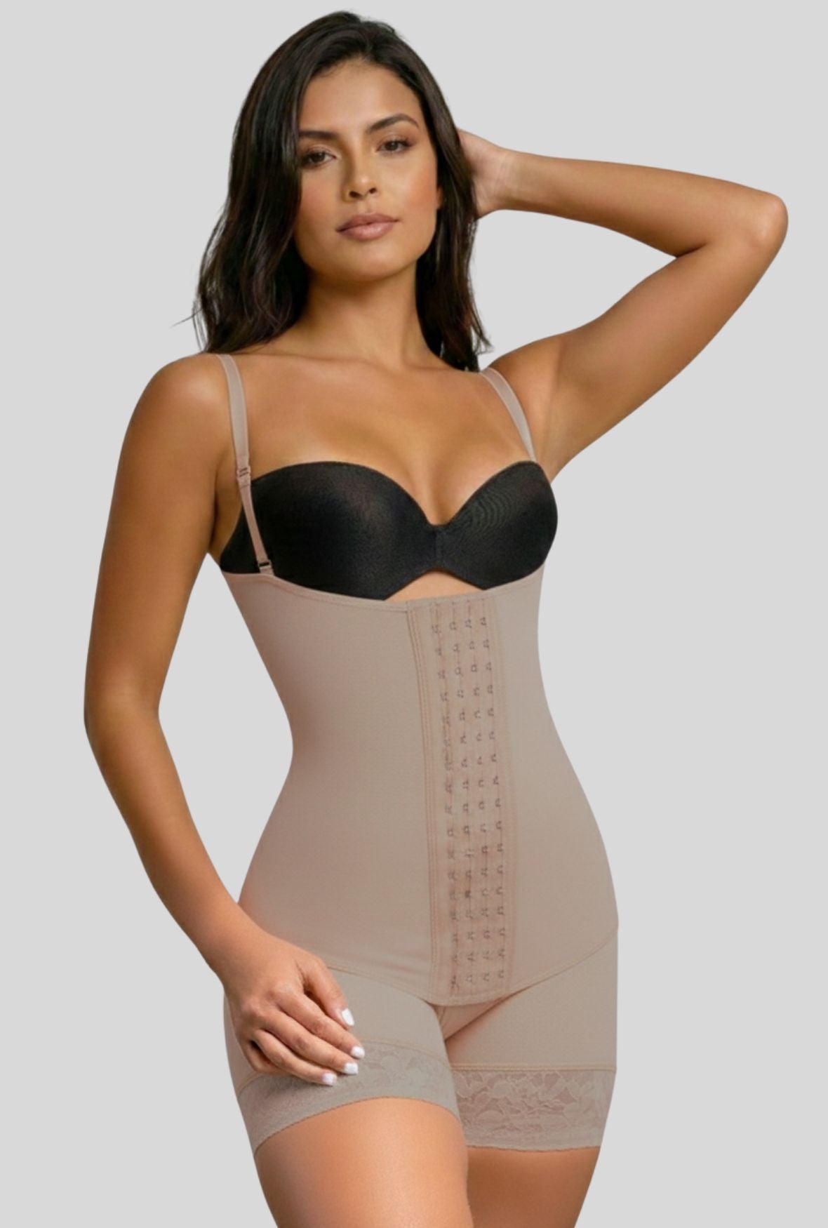 Mid Thigh Hook & Eye Bodysuit