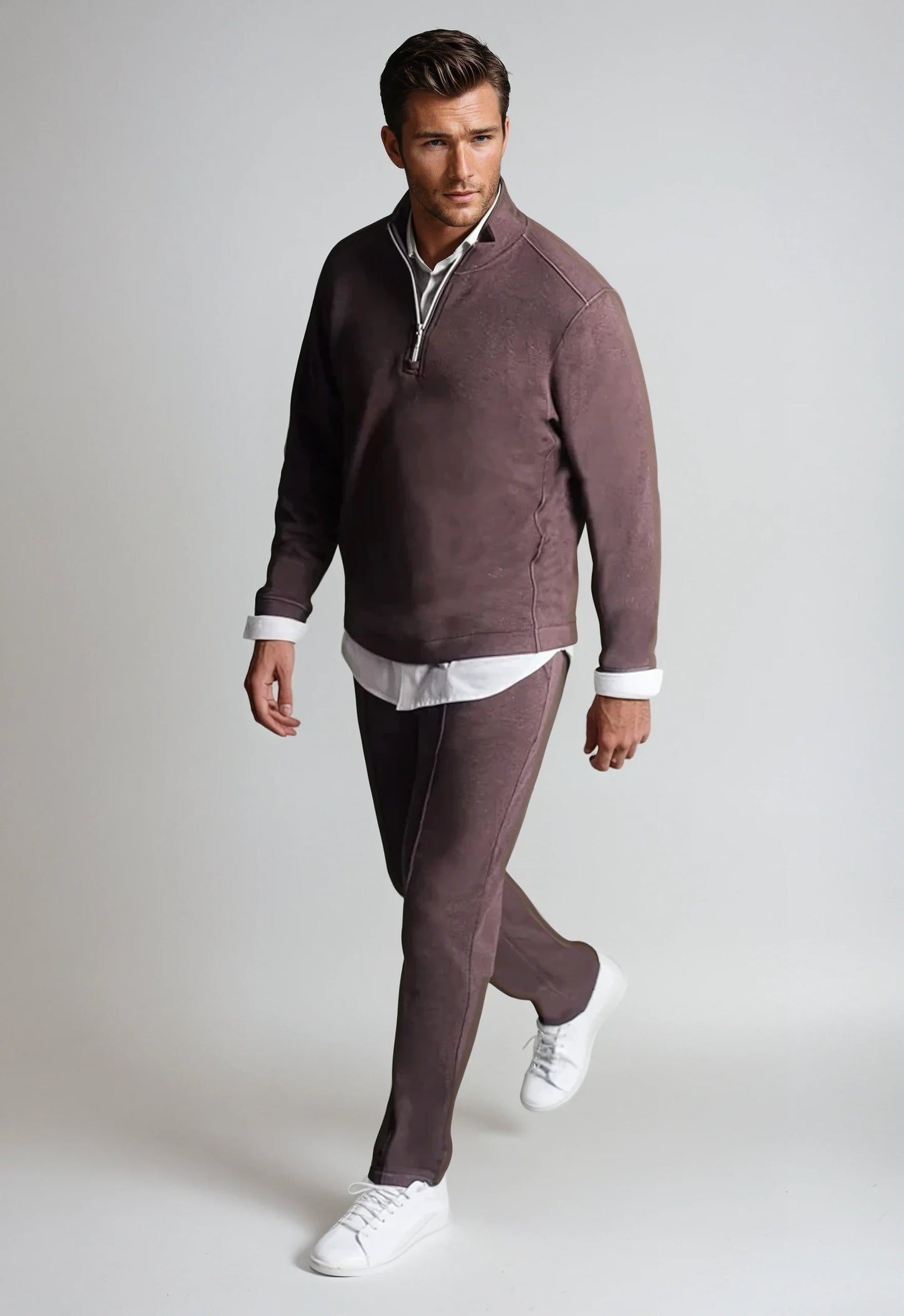 Voey Quarter Zip Sweatshirt - Espresso
