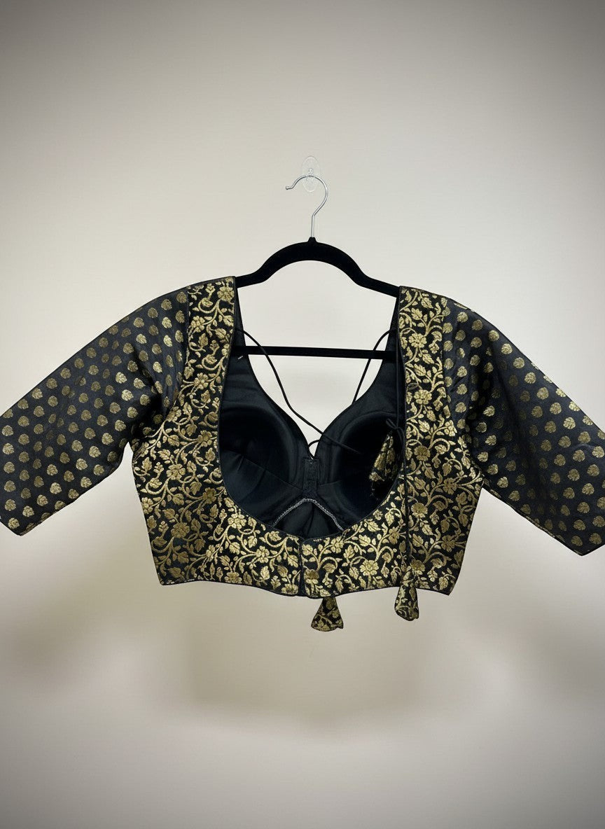 Embroidered Brocade Blouse