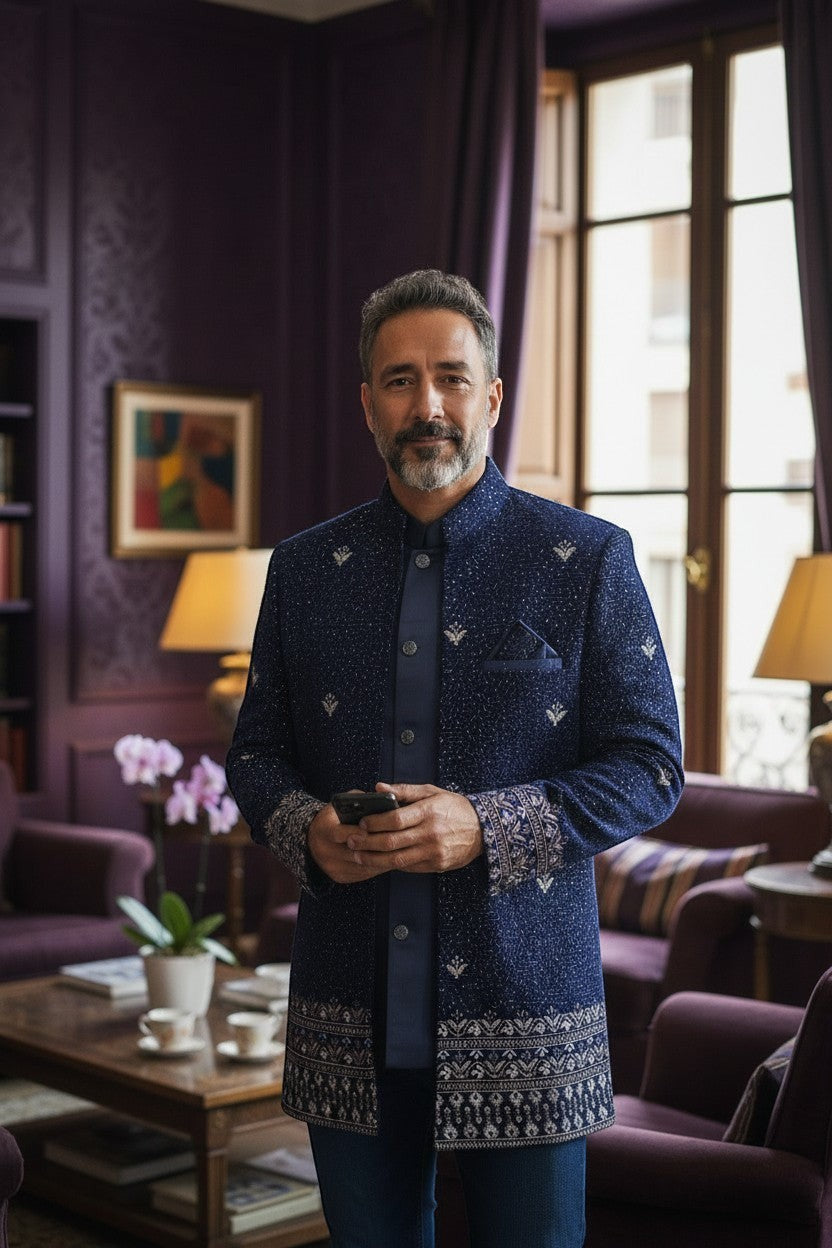 Embroidered Bandhgala Jacket / jodhpuri