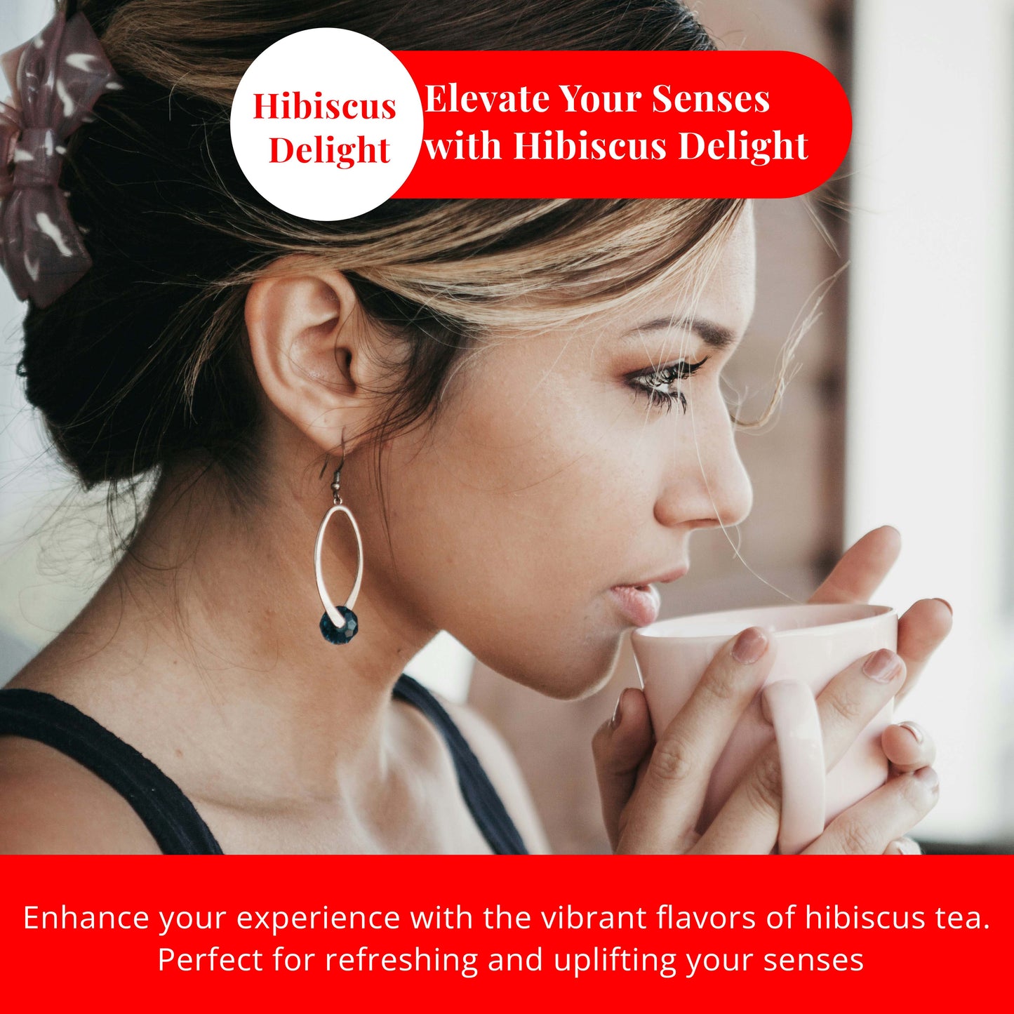 Akshit 50 Hibiscus Tea Bags, Pure Hibiscus Tea, Te De Hibisco from 100% Dried Hibiscus Flowers, Caffeine Free, Sugar Free, Stress Relieving & Energy Tea