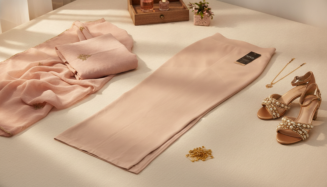 Why Your Saree Never Looks the Way It Does in Photos — and How a Shapewear Petticoat Fixes That