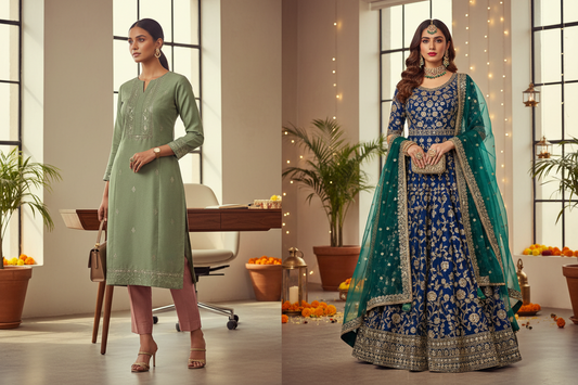 "Modern Indian Ethnic Wear Trends for Office and Festive Seasons 2025-26"