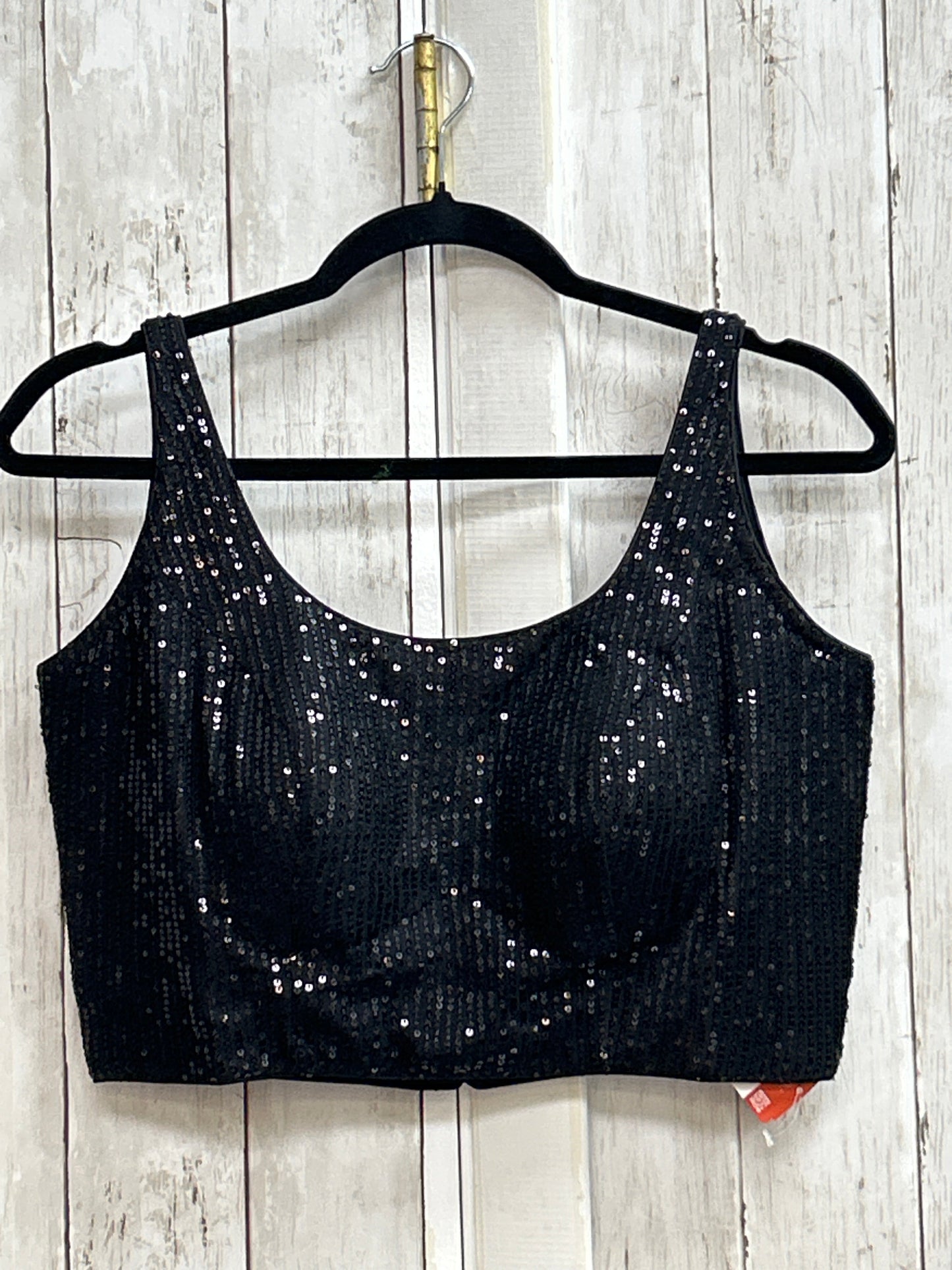 Black sleeveless blouse