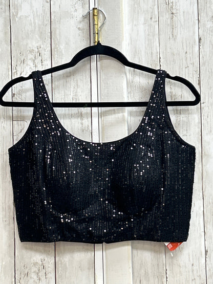 Black sleeveless blouse