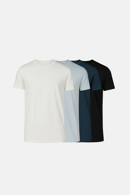 Buki Cinqo Tech Tee 4-Pack - White/Ice Flow/Blue Night/Black