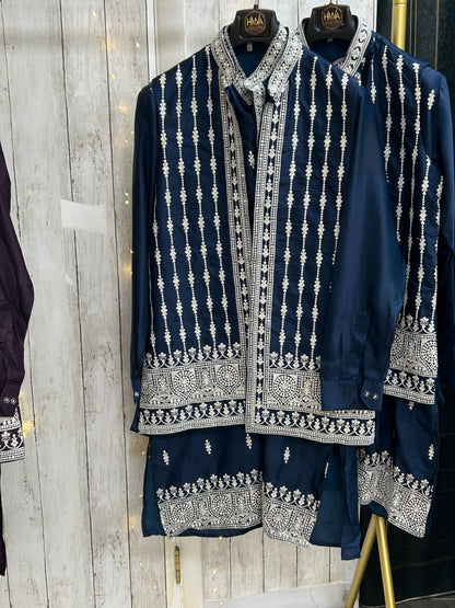 Half jacket kurta set / sherwani