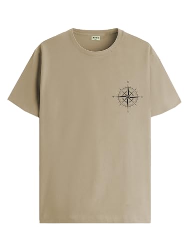 ADRO Tshirt for Men | Printed T Shirt for Men | 100% Cotton Tshirt | Graphic Printed T-Shirt | Chest Printed Tshirt | Unisex Tsh