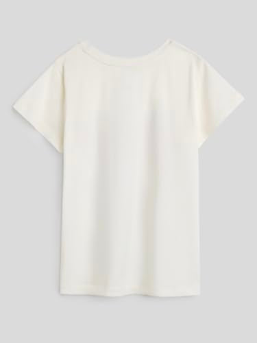 The Souled Store Official Jungle Book: Bare Necessities Girls Short Sleeves Round Neck White Graphic Printed Regular Fit Cotton