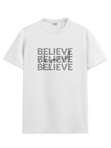 ADRO Tshirt for Men | Printed T Shirt for Men | 100% Cotton T-Shirt |Printed T Shirt | T-Shirts | RN24-INV-WH-S White