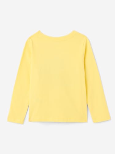 The Souled Store Full-Sleeve Essentials : Bee Happy Full Sleeves Round Neck Graphic Printed Regular Fit Cotton T-Shirts for Girl