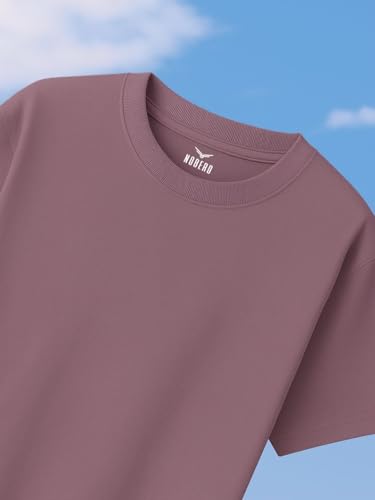 Nobero MenS Oversized Fit T-Shirt (1M-Twts-R0039_Grape Nectar