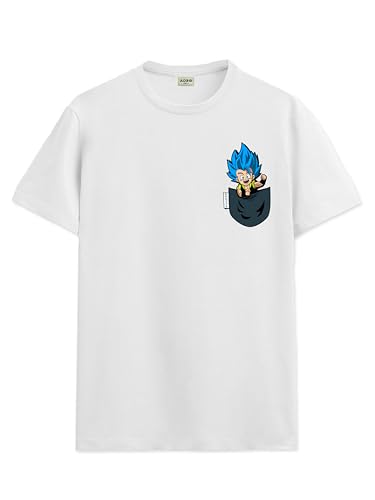 ADRO Tshirt for Men | Anime T Shirt for Men | 100% Cotton Tshirt | Graphic Printed T-Shirt | Chest Printed Tshirt | Gogeta Anime