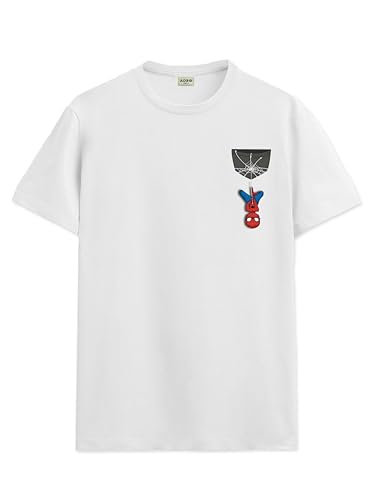 ADRO Tshirt for Men | Anime T Shirt for Men | 100% Cotton Tshirt | Graphic Printed T-Shirt | Chest Printed Tshirt | Spiderman Ts