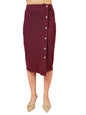 OOMPH! Lycra Pencil Skirt for Women Purple - msk110
