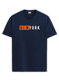 ADRO Tshirt for Men | Printed T Shirt for Men | 100% Cotton T-Shirt |Printed T Shirt | T-Shirts | RN24-NKY-NB-XL Navy Blue