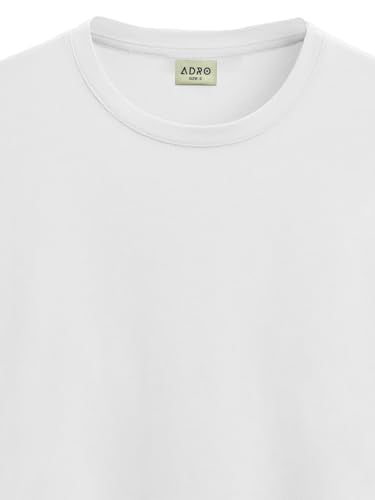 ADRO Mens Smile Printed Cotton T-Shirt_RN24-L2-SMILE-WH