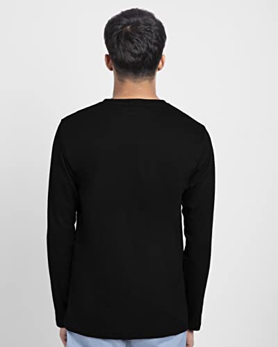 Bewakoof MenS Printed Regular Fit Full Sleeve Round Neck Cotton T-Shirt