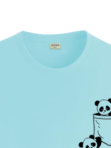 ADRO Men's Solid Regular Fit T-Shirt (RN24-POC-MI_Mint