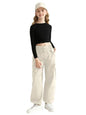 TAGAS Regular Cargo Pant ||Relaxed Trouser Joggers for Girls || (GC-45_Cream