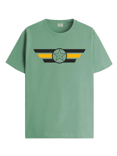 ADRO Tshirt for Men | Printed T Shirt for Men | 100% Cotton T-Shirt |Printed T Shirt | T-Shirts | RN24-CAP-PT-XL Pista