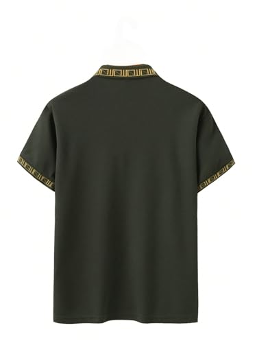 Greciilooks Solid Regular Fit Polo Casual For Men Stylish Latest | Half Sleeve T Shirt Green