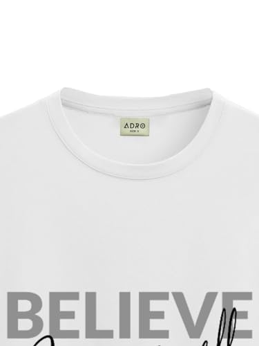 ADRO Men's Solid Regular Fit T-Shirt (RN24-INV-WH_White