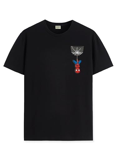 ADRO Tshirt for Men | Anime T Shirt for Men | 100% Cotton Tshirt | Graphic Printed T-Shirt | Chest Printed Tshirt | Spiderman Ts