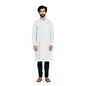Fabindia Men Printed Long Kurta With Cuff Cotton_Xs White