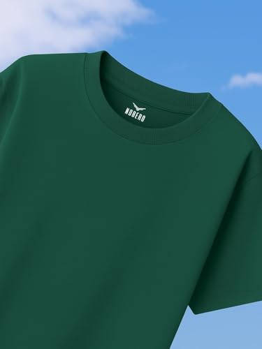 Nobero MenS Typography Oversized Fit T-Shirt (1M-Twrt-C1092_Rainforest