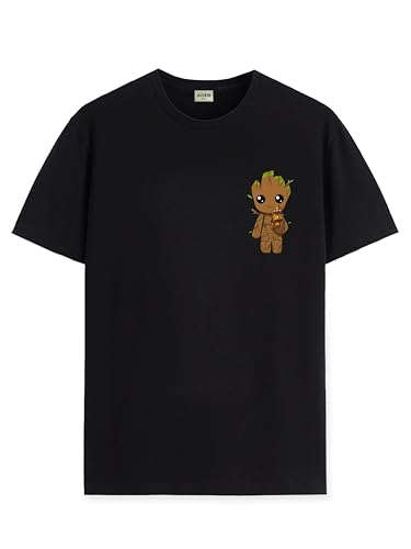 ADRO Tshirt for Men | Anime T Shirt for Men | 100% Cotton Tshirt | Graphic Printed T-Shirt | Chest Printed Tshirt | Groot Anime