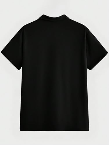 Greciilooks Regular Fit Plain Casual For Men Stylish Latest | Half Sleeve T Shirt (Gl-Mt-1145_Black