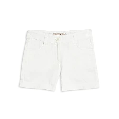 Fabindia Kids Twill Weave Shorts Cotton_8-10Y Off White
