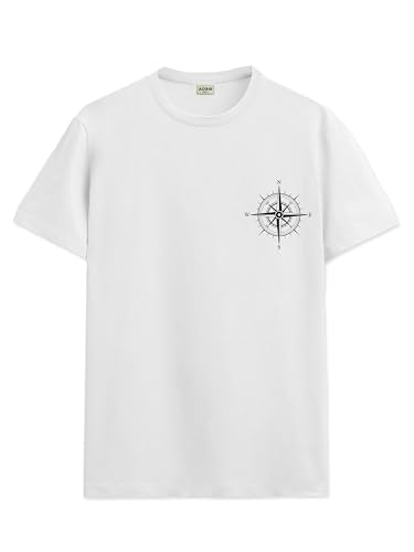 ADRO Tshirt for Men | Printed T Shirt for Men | 100% Cotton Tshirt | Graphic Printed T-Shirt | Chest Printed Tshirt | Unisex Tsh