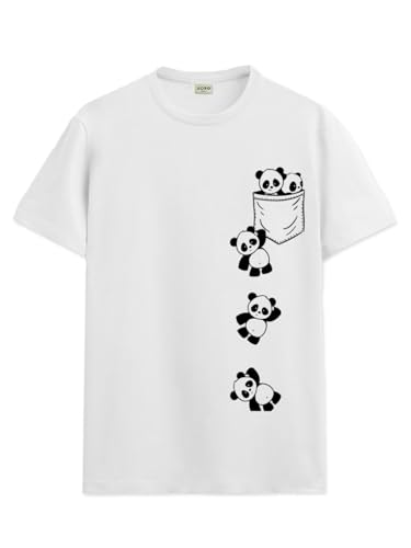 ADRO Tshirt for Men | Printed T Shirt for Men | 100% Cotton T-Shirt |Printed T Shirt | T-Shirts | RN24-POC-WH-XL White