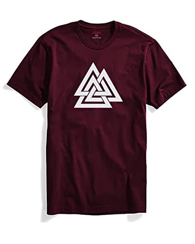 ADRO Triangle Mens Printed T-Shirt (RNR-M-TKT-MR_Maroon_XL)