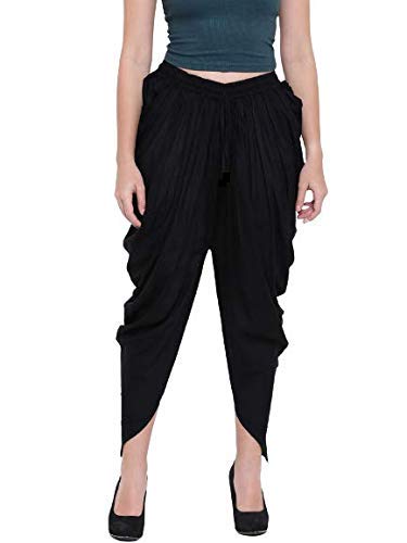 Digital Shopee Women Stylish Dhoti Pants Salwar Bottom Wear For Girls/Womens/Ladies (Small, Black)