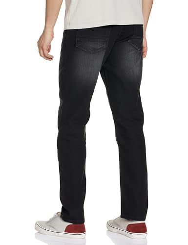 The Indian Garage Co Men Dad Fit Solid Mid-Rise Jeans Black