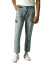 Hubberholme Men Washed Cotton Tapered Fit Mid- Rise Jeans 9 Blue