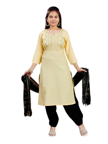 Aarika Girls Gajri Colour Cotton Blend Kurti