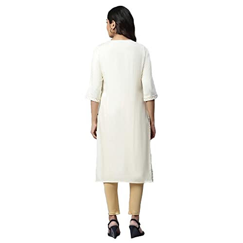 Aurelia Floral Viscose Rayon Round Neck Women's Kurtas