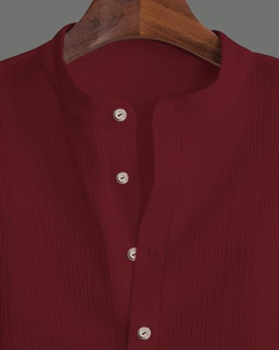 Leriya Fashion MenS Half Sleeve Casual Plain T-Shirt  Stylish & Comfortable Maroon