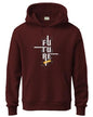 ADRO Men's Cotton Blend Neck Hooded Sweatshirt (H24-FTR-MR-L_Maroon)